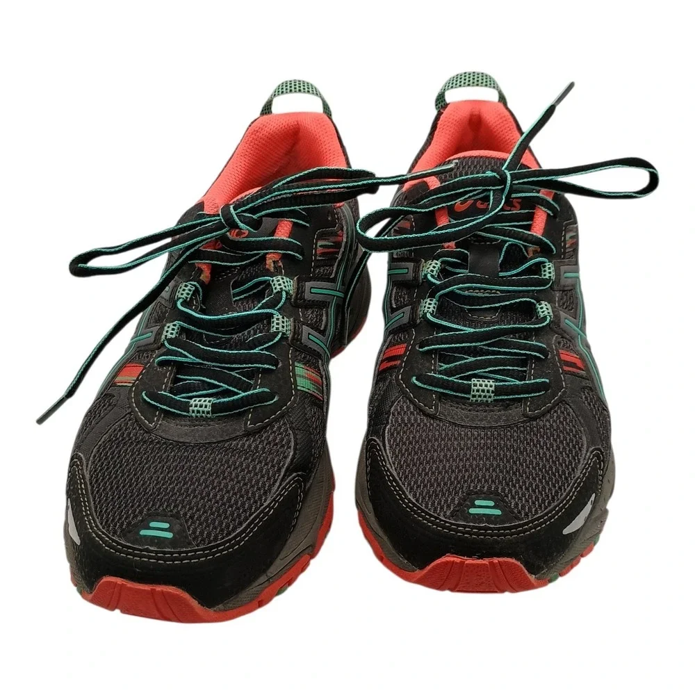Asics T5N8N Gel-Venture 5 Running Shoes -‎ Black/Coral/Teal - Women's 7.5 EU 39